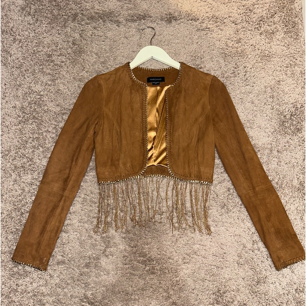 Marciano Brown Fringe Jacket